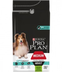 Pro Plan OptiDigest Medium Adult сухой корм для взрослых собак средних пород с чувствительным пищеварением с ягненком и рисом 1,5 кг. 